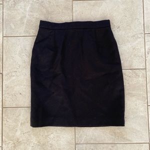 L.L. Bean Black 100% Wool Pencil Skirt